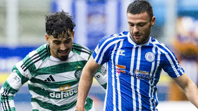 Celtic's Sebastian Tounekti and Kilmarnock's Greg Kiltie