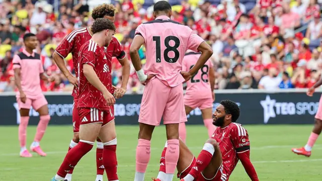 Joe Gomez has to go off injured in Liverpool's pre-season friendly