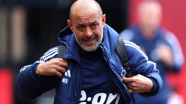 Nottingham Forest manager Nuno Espirito Santo arrives at a match