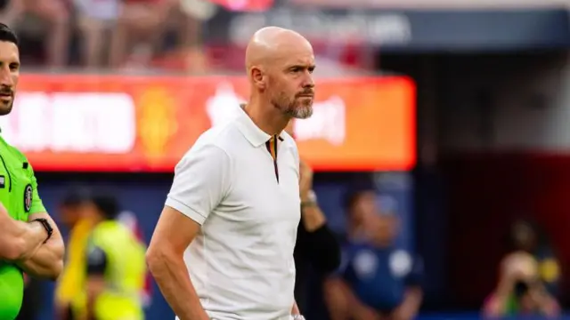 Erik ten Hag looks on