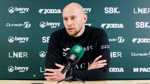 Hibs head coach David Gray