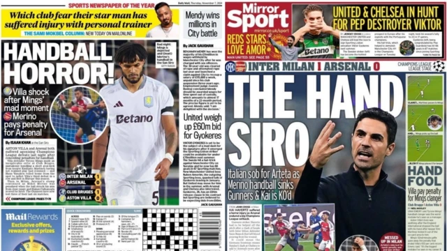 The Mail and Mirror back pages