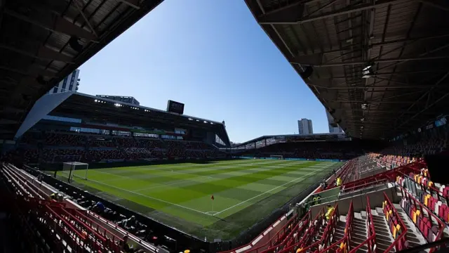 A general shot inside Gtech Community Stadium