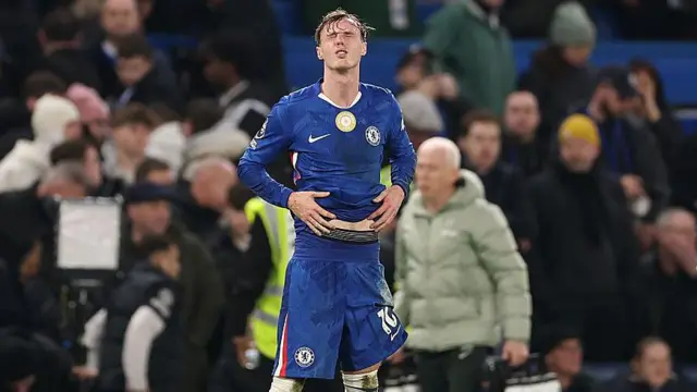 Cole Palmer looks dejected