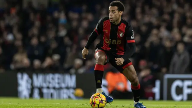 Tyler Adams playing for Bournemouth