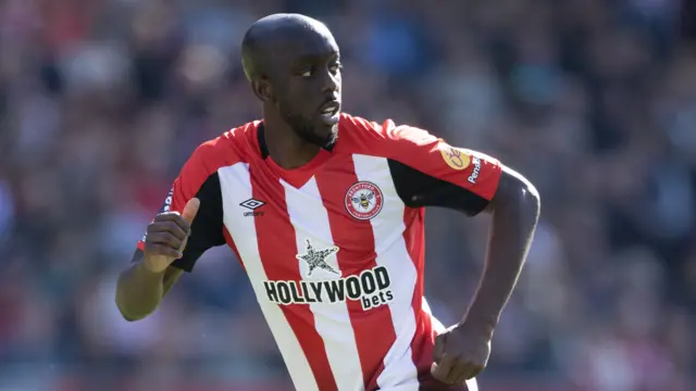 Yoane Wissa in action for Brentford