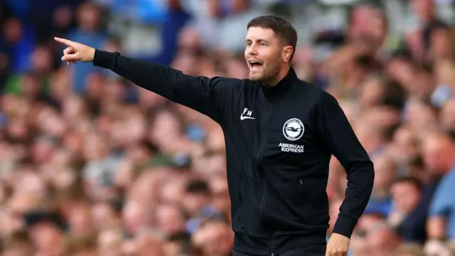 Fabian Hurzeler managing Brighton. 