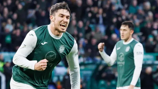 Kieron Bowie opened the scoring at Easter Road