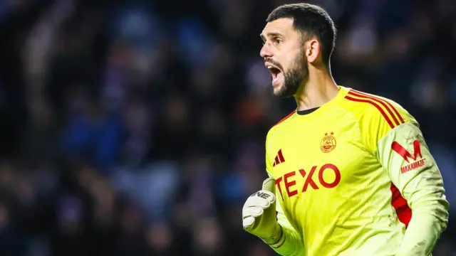 Aberdeen goalkeeper Dimitar Mitov