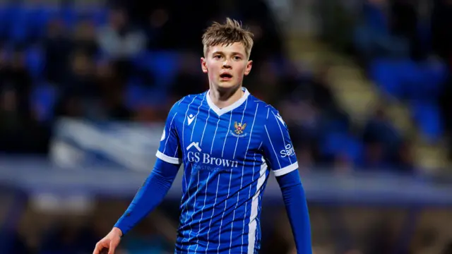 St Johnstone's Max Kucheryavyi in action during a cinch Premiership match between St Johnstone and Heart of Midlothian at McDiarmid Park, on February 07, 2024, in Perth Scotland. (Photo by Mark Scates / SNS Group)