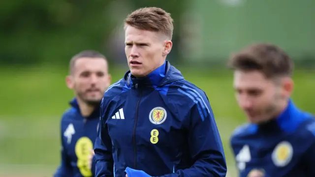 Scotland's Scott McTominay during a training session at Stadion am Groben in Garmisch-Partenkirchen, Germany