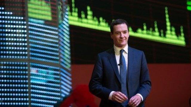 George Osborne at the Shanghai Stock Exchange in China