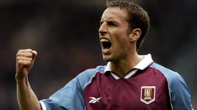 Gareth Southgate in action for Aston Villa