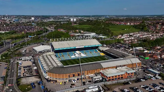 Aerial view of Elland Road