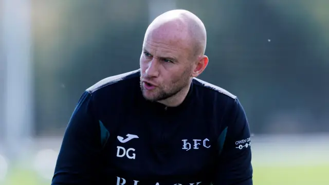 David Gray in Hibs training