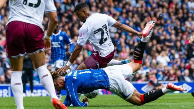 Rangers' Thelo Aasgaard goes to ground