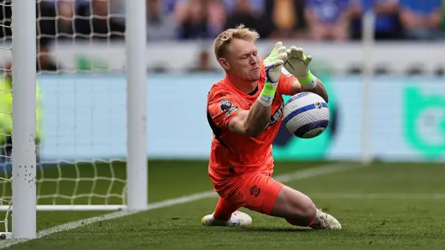  Aaron Ramsdale of Southampton makes a save