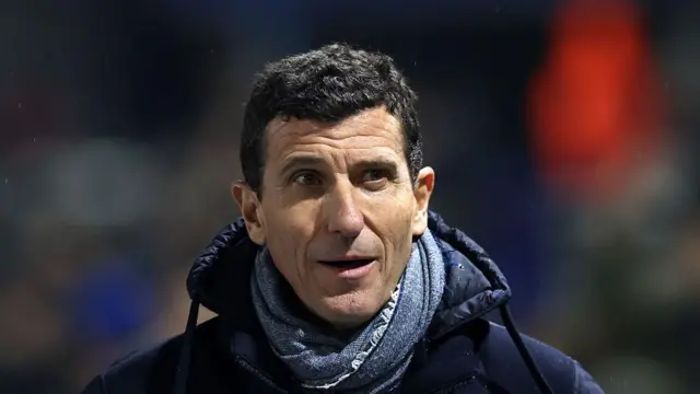 Watford manager Javi Gracia looks on during the Championship game against Norwich City
