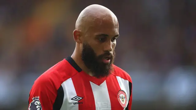 Brentford player Bryan Mbeumo