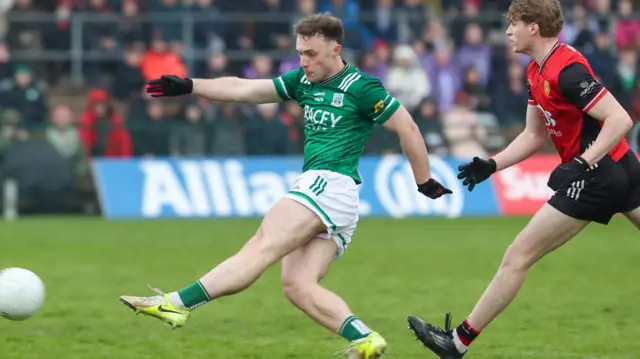 Conor Love hit the net as Fermanagh beat Longford for their first Tailteann Cup win of 2025.
