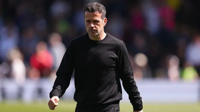 Marco Silva walking with purpose before Fulham's win against Aston Villa