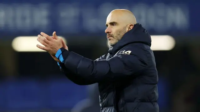  Enzo Maresca, Manager of Chelsea, applauds the fans