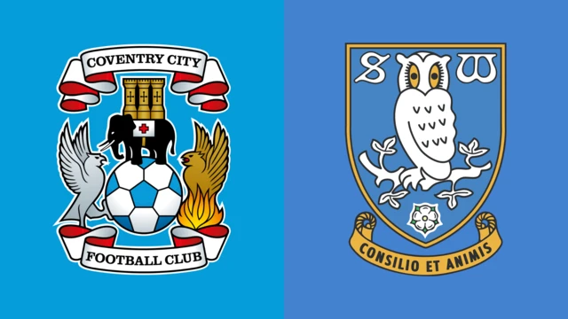 A side-by-side image of the club badges of Coventry City and Sheffield Wednesday