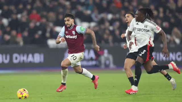 West Ham United's Lucas Paqueta runs with the ball