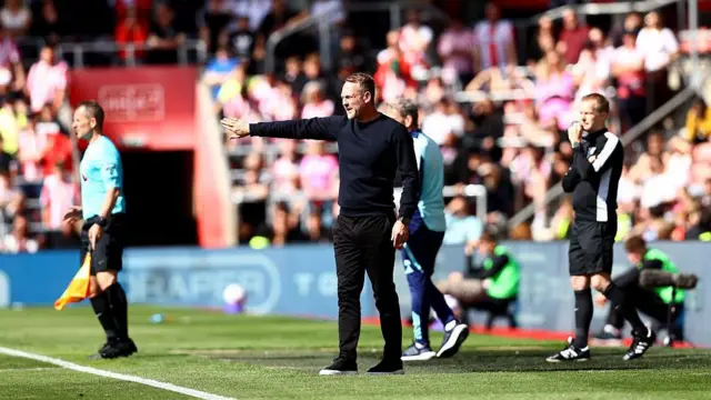 Simon Rusk on the touchline
