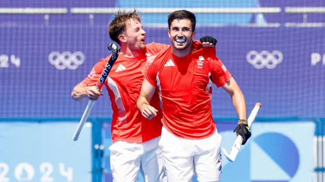 Team GB's Lee Morton (right) celebrates