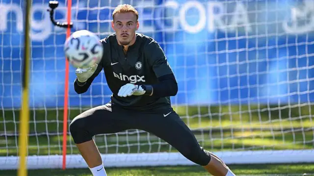 Chelsea goalkeeper Filip Jorgensen