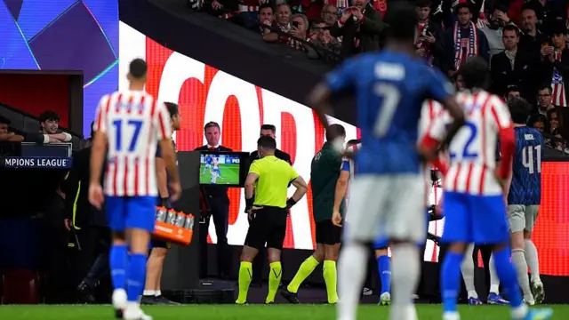 Danny Makkelie checks the VAR screen