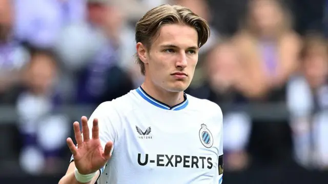 Club Brugges striker Romeo Vermant pictured in May