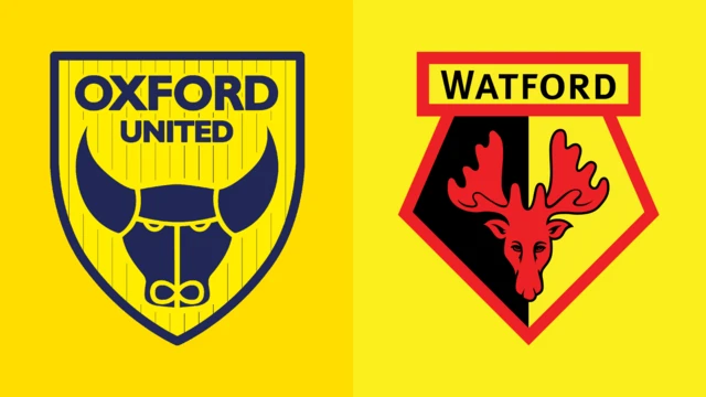 Oxford United and Watford club badges