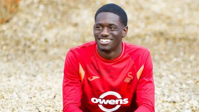 Charles Sagoe Jr at Swansea's training ground