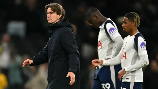 Thomas Frank managing Tottenham