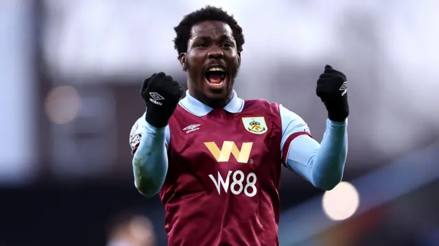 David Datro Fofana celebrates for Burnley