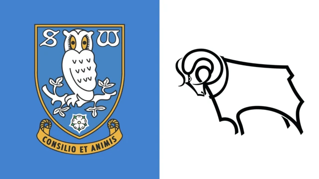 Sheffield Wednesday and Derby County club badges