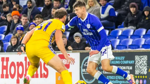 Troy Perrett playing for Cardiff City