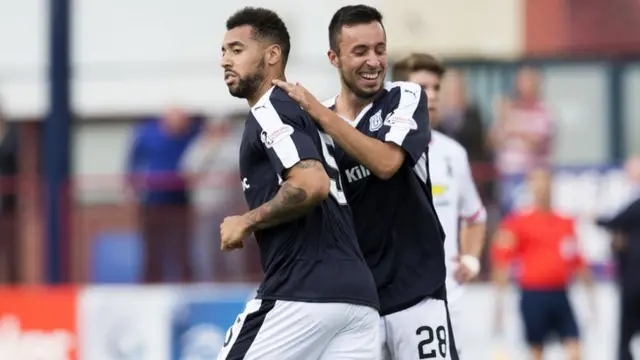 Dundee players celebrating