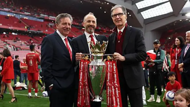 Tom Werner, Chairman of Liverpool, Michael Gordon, President of Fenway Sports Group and John Henry, Principle Owner of Liverpool 