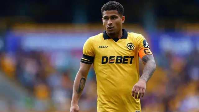 Joao Gomes in Wolves home kit
