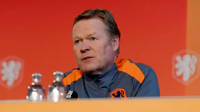 Ronald Koeman at Netherlands press conference