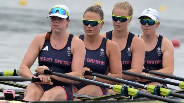 Team GB in the women's quadruple sculls