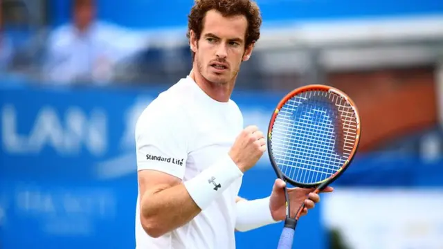 Andy Murray breaks