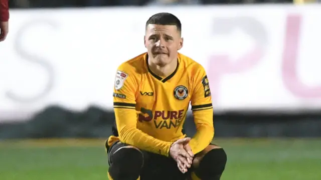 Kieron Evans at Newport last season