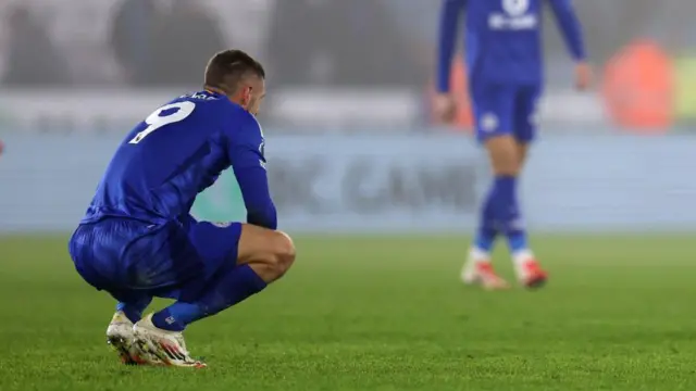 Jamie Vardy dejected