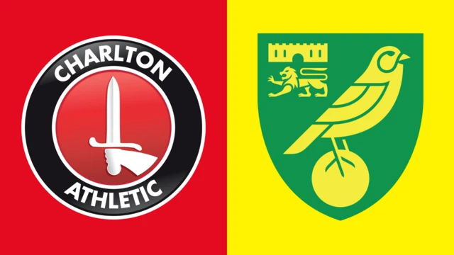 Side-by-side of Charlton Athletic and Norwich City club badges