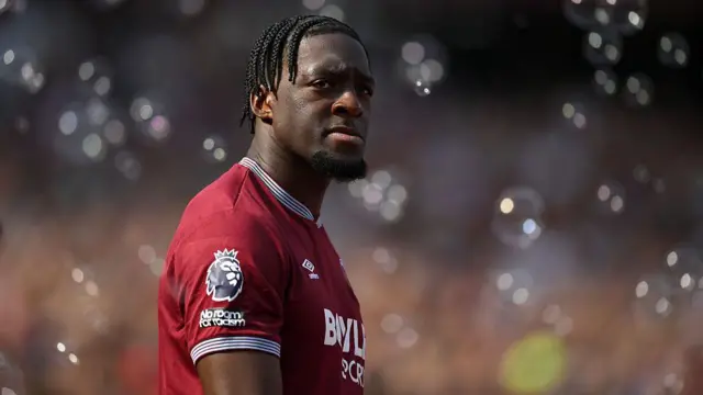 Axel Disasi surrounded by bubbles at West Ham