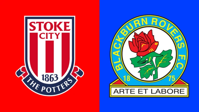 Stoke City and Blackburn Rovers club badges